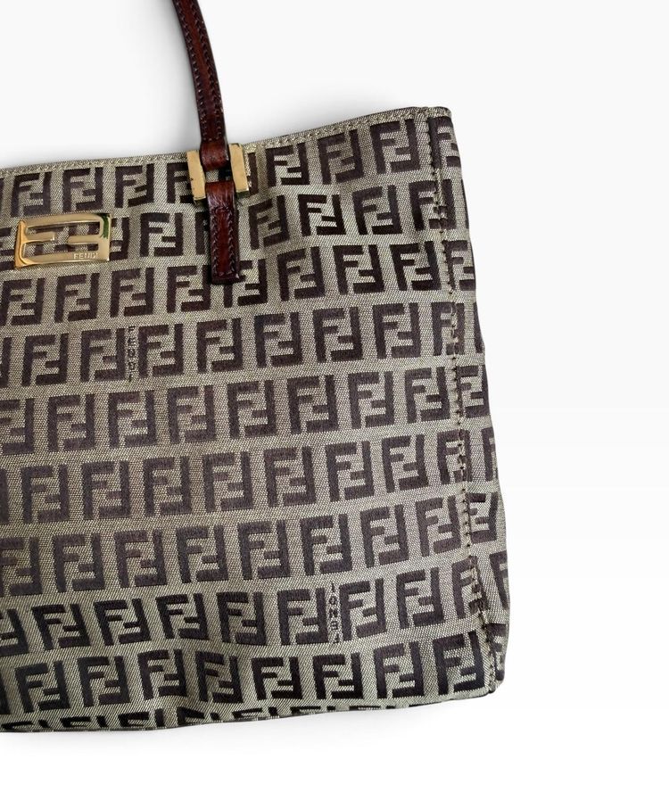 Vintage Fendi Zucchino FF Monogram Small Tote Bag image 17