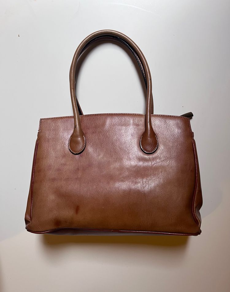 Brown Italian Leather Handbag 2000s 3