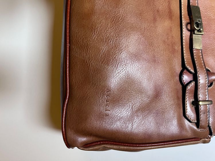 Brown Italian Leather Handbag 2000s 7