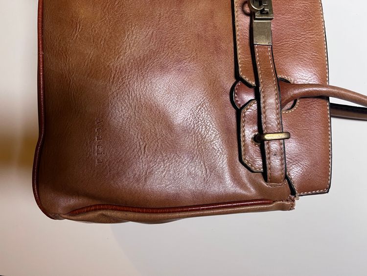 Brown Italian Leather Handbag 2000s 6