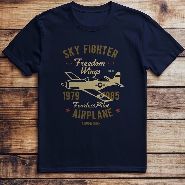 Sky Fighter Fearless Pilot T-Shirt AU 7