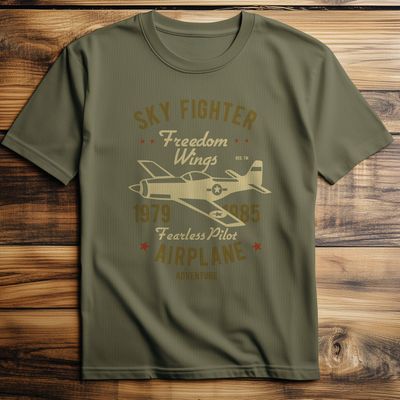 Sky Fighter Fearless Pilot T-Shirt AU 6