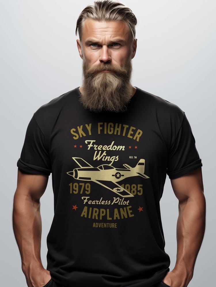 Sky Fighter Fearless Pilot T-Shirt AU 5