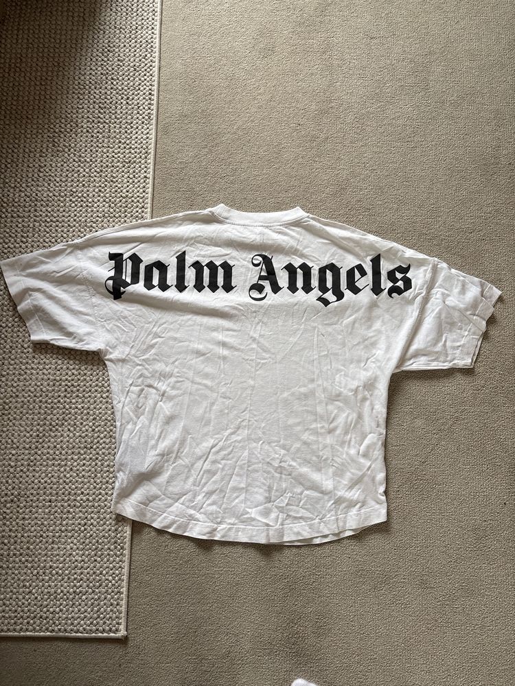 Palm Angels White Backprint T-Shirt Small