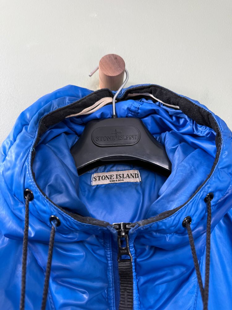 Stone Island Blue Mesh Goose Down Jacket imagen 2