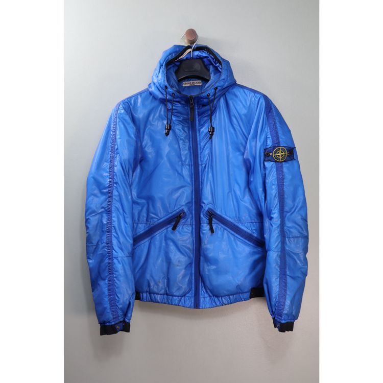 Stone Island Blue Mesh Goose Down Jacket