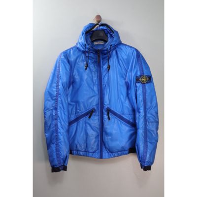 Stone Island Blue Mesh Goose Down Jacket