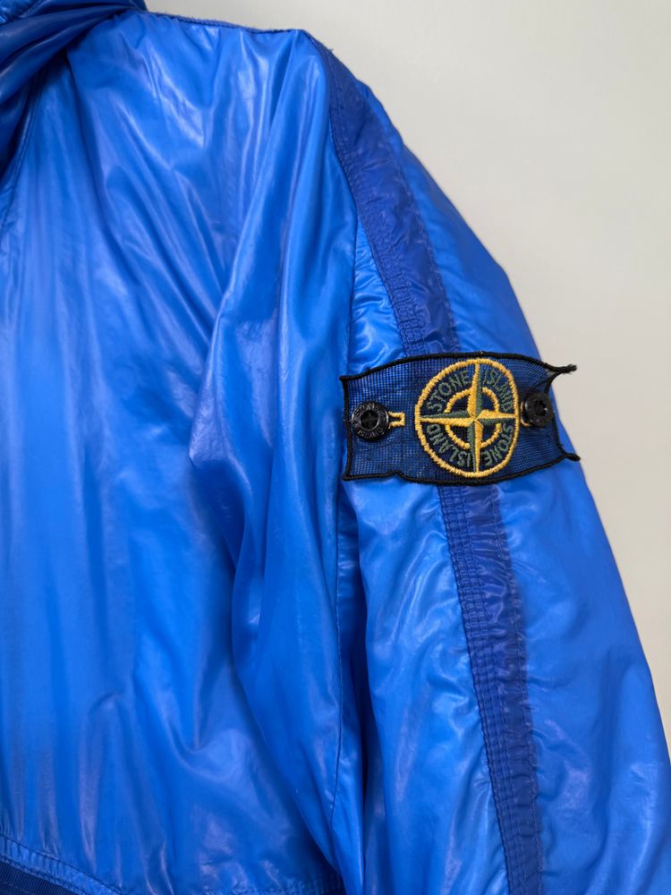 Stone Island Blue Mesh Goose Down Jacket imagen 5