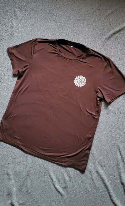 Brown T-Shirt With White Graphic