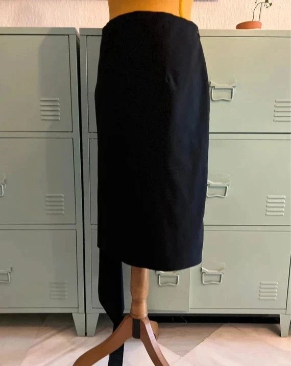 Erny Van Reijmersdal – Asymmetric 100% Wool Skirt – Sculptural Draped – Dutch Designer Archive obraz 4