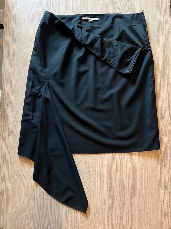 Erny Van Reijmersdal – Asymmetric 100% Wool Skirt – Sculptural Draped – Dutch Designer Archive obraz 2