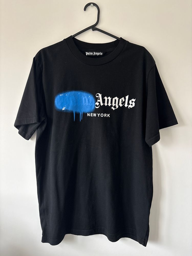 Palm Angels Black New York T-Shirt Large