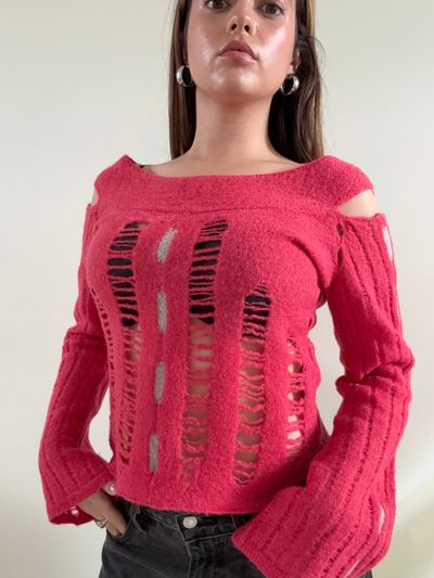 Firetrap Wool Distressed Jumper (M)