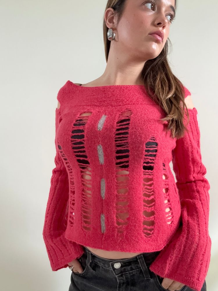 Immagine di Firetrap Wool Distressed Jumper (M) 7