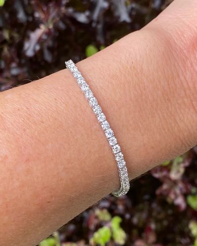Silver Tennis Bracelet Moissanit