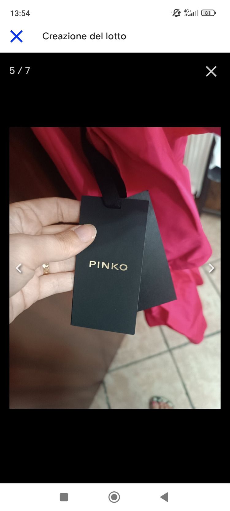 Pinko One-Shoulder Pink Dress image 4