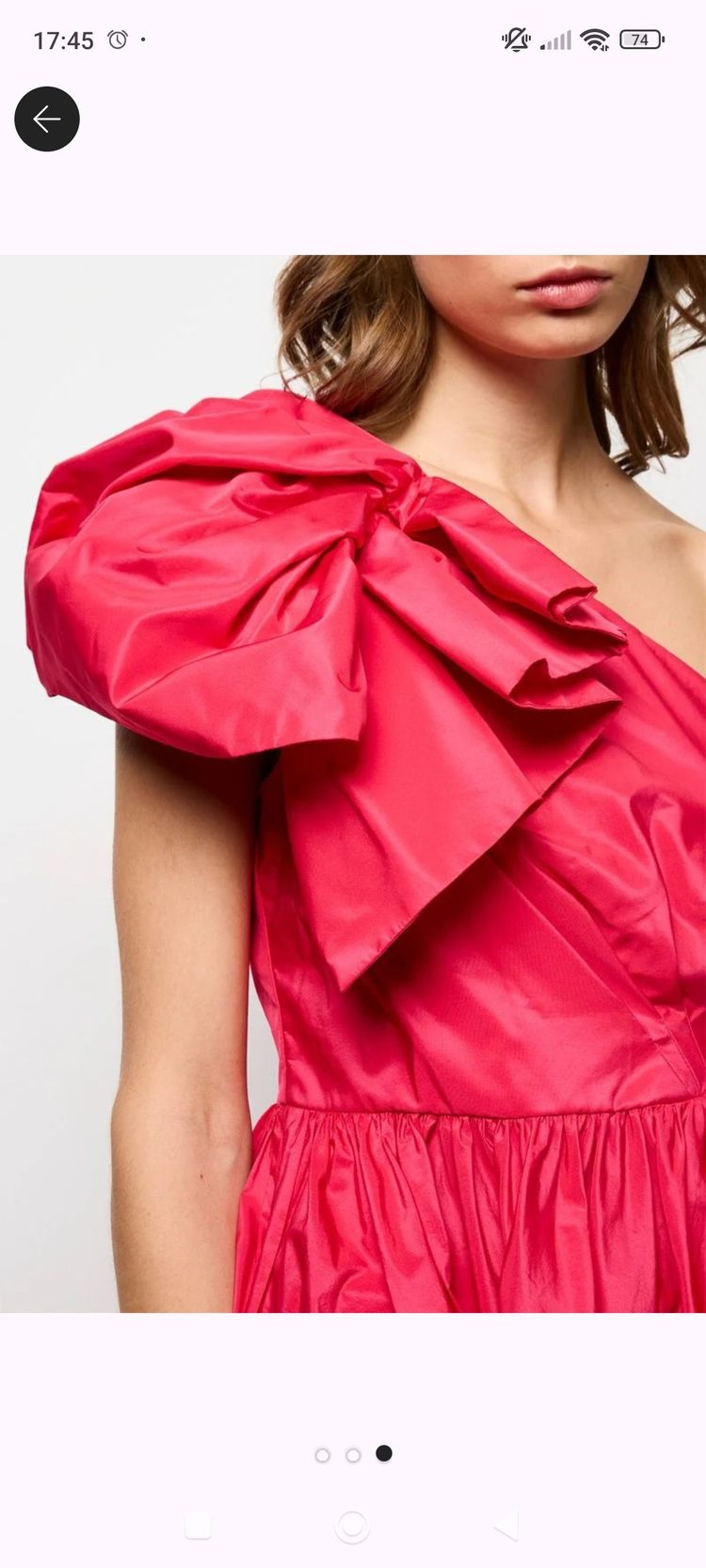 Pinko One-Shoulder Pink Dress image 3
