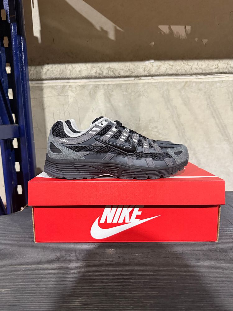 B116 Nike P-6000 Suede Anthracite Metallic Silver Brand New In Box