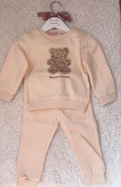Beige Toddler Sweatshirt And Pants Set