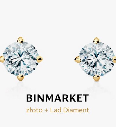 JEDEN KOLCZYK LAB DIAMENT+ZLOTO 10k