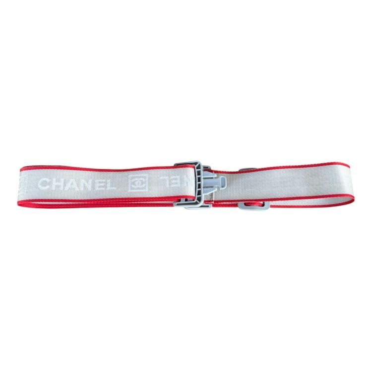 Chanel White Sports Line cylindrical drum duffle bag image 8