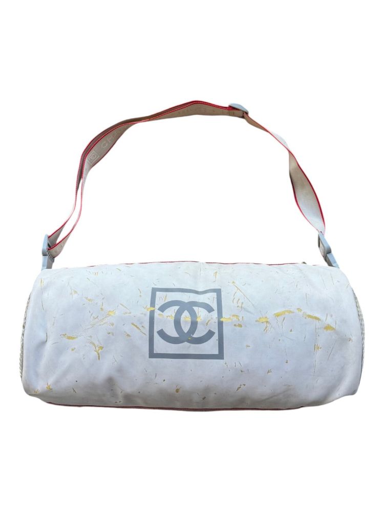 Chanel Chanel White Sports Line cylindrical drum duffle bag product image