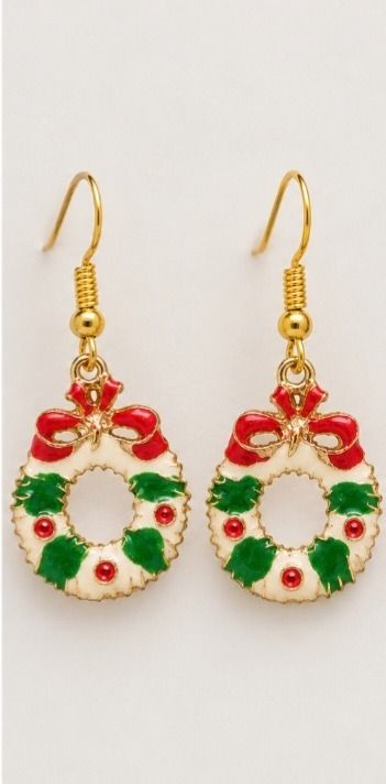Christmas Wreath Earrings