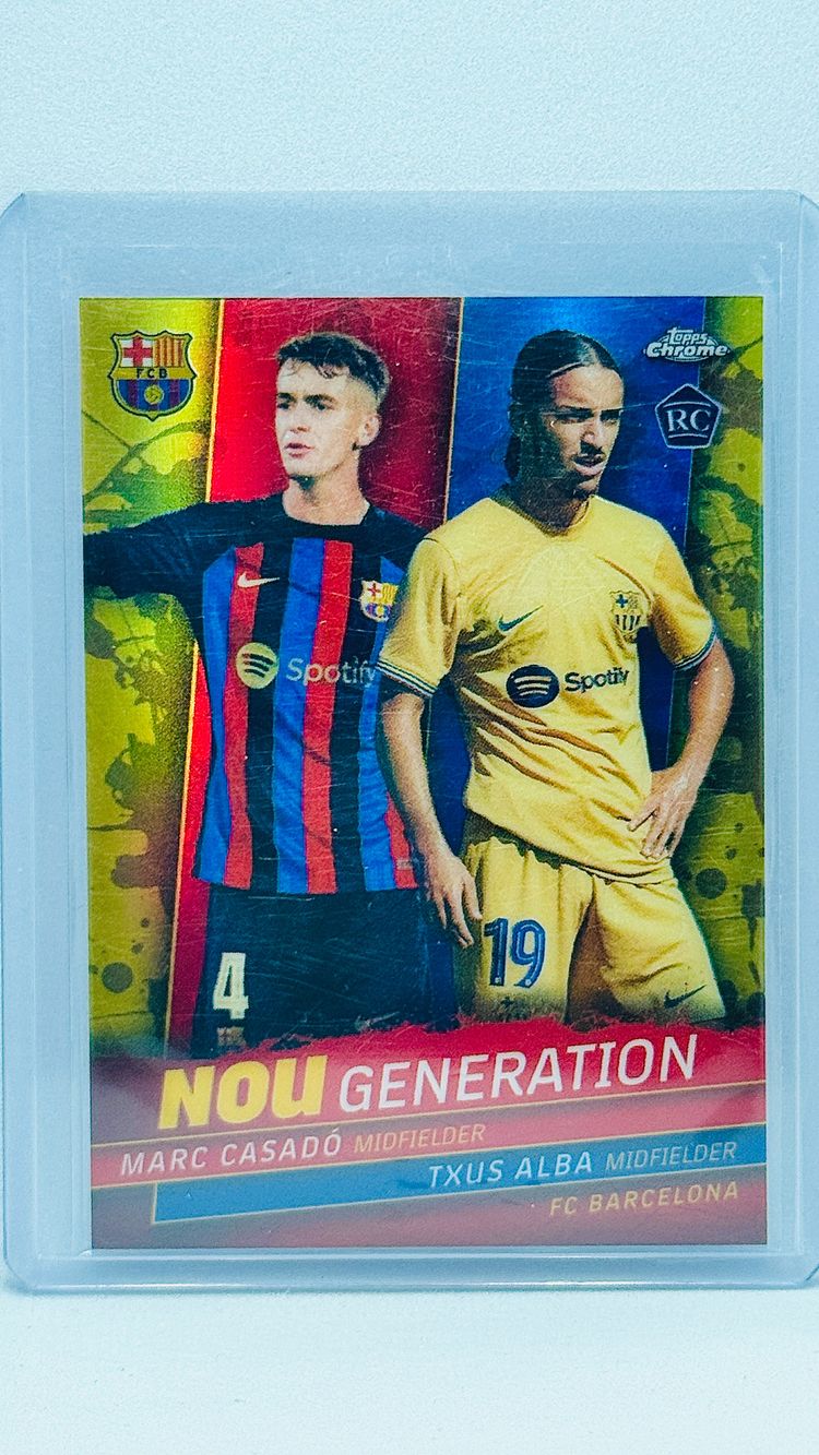 /50 - Marc Casado & Txus Alba - Barcelona - Nou Generation - rookie card  - Gold refractor - Topps Chrome FCB 2022-23 image 1