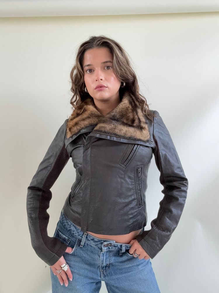 Morgan De Toi Leather Asymmetric Jacket (XS) image 4