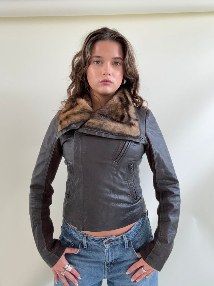 Morgan De Toi Leather Asymmetric Jacket (XS) image 1