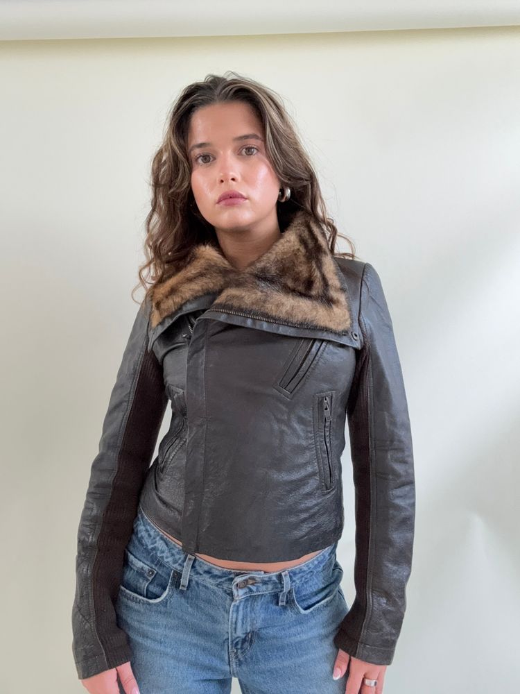 Morgan De Toi Leather Asymmetric Jacket (XS) image 3