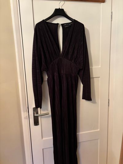 ASOS Pleated Long Sleeve Jumpsuit