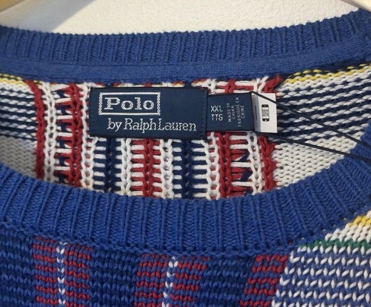 Polo Ralph Lauren Men’s XXL Plaid Cotton Crew Neck Jumper Sweater NWT 5