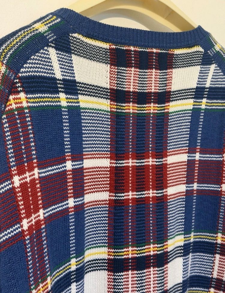 Polo Ralph Lauren Men’s XXL Plaid Cotton Crew Neck Jumper Sweater NWT 9