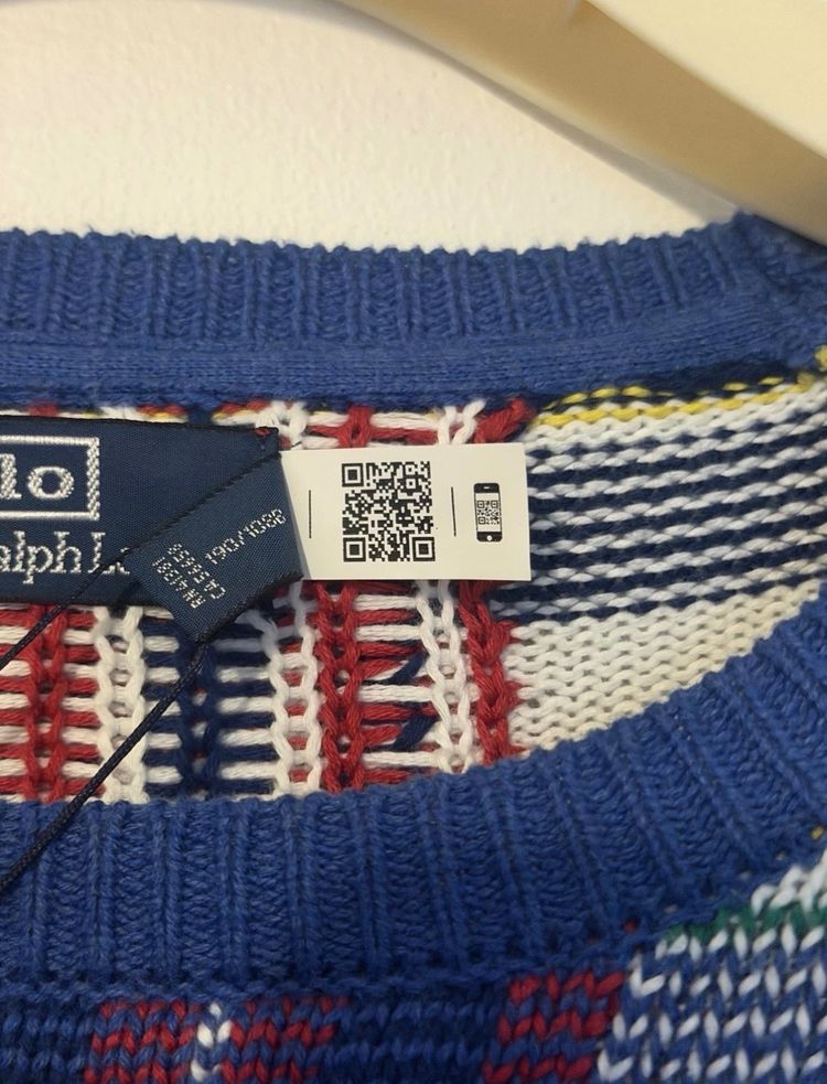 Polo Ralph Lauren Men’s XXL Plaid Cotton Crew Neck Jumper Sweater NWT 6