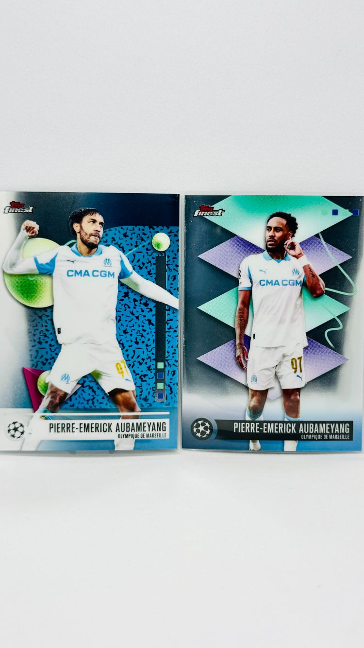 Immagine di x2 - Pierre-Emerick Aubameyang -  Marseille - base + rare - Topps Finest UCC 2025-26 1