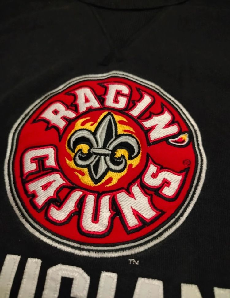 Champion Black Sweatshirt With Louisiana Ragin' Cajuns Logo M size imagen 4
