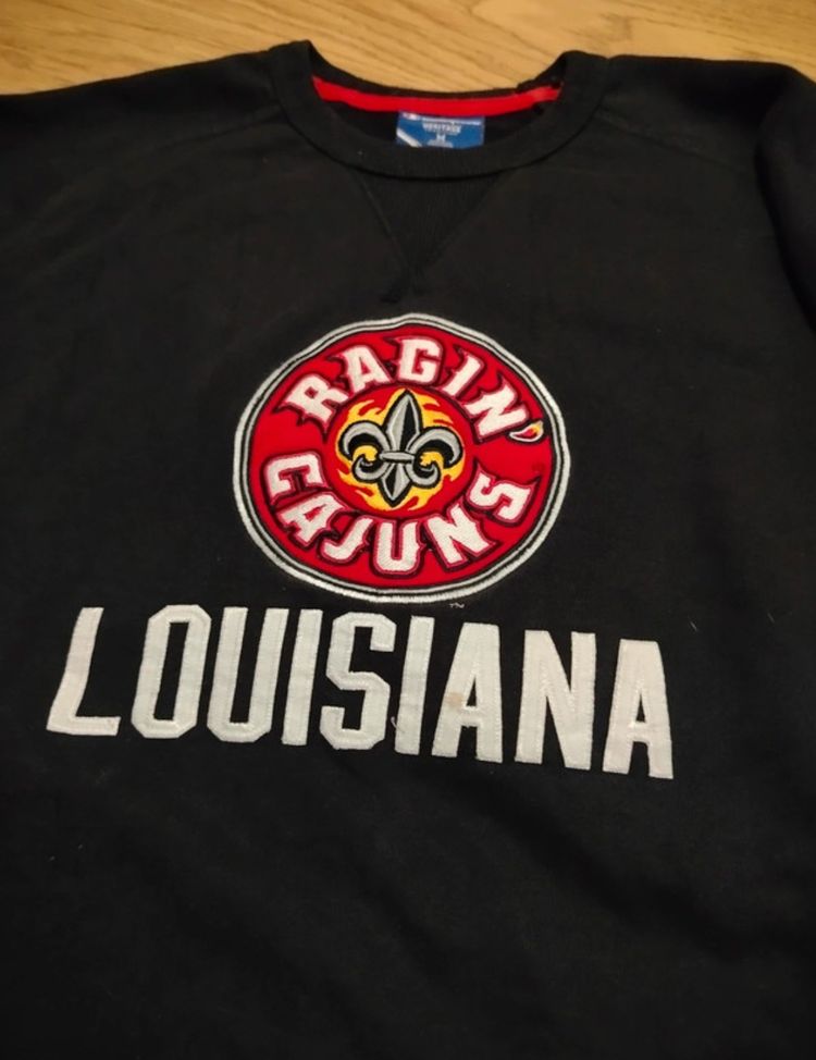 Champion Black Sweatshirt With Louisiana Ragin' Cajuns Logo M size imagen 3