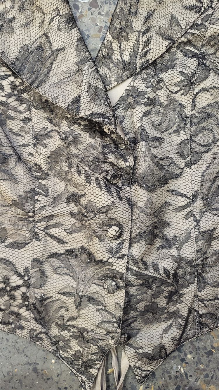 Vintage, Lolita Lempicka foral Lace Sleeveless Vest image 2