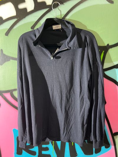 Grey Long Sleeve Pullover Shirt Versace