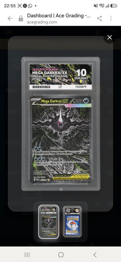 Grade 10 mega Darkrai ex pitch black