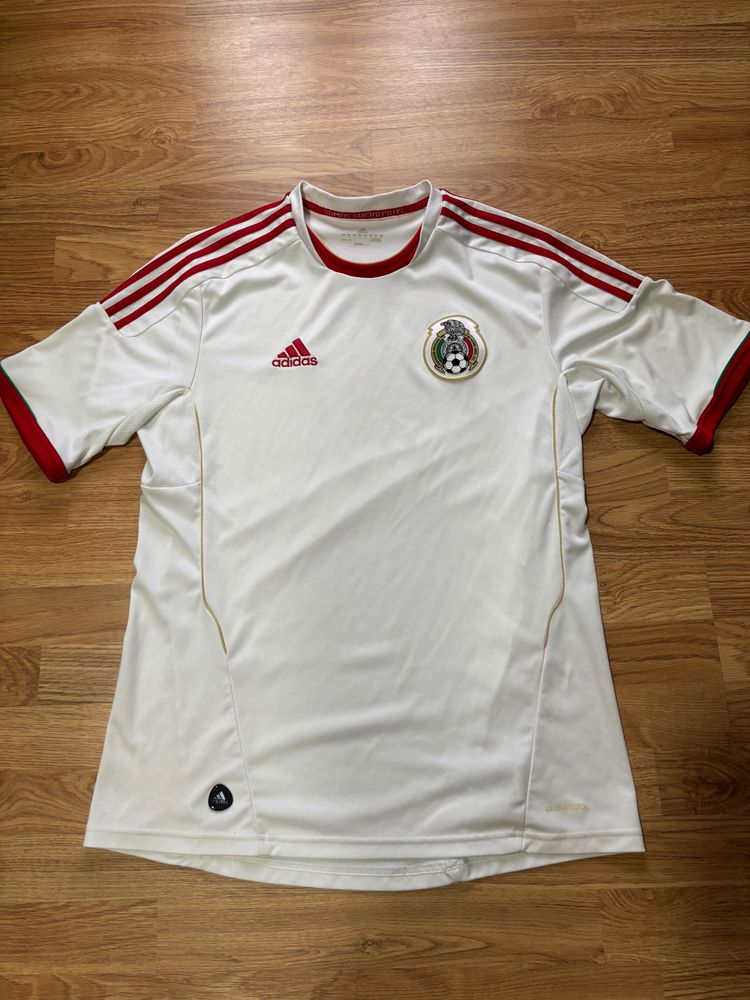 Adidas White Football Jersey With Mexico Emblem
