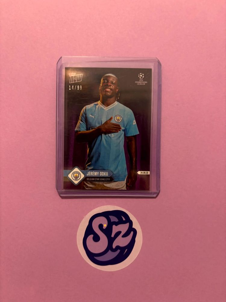 Topps Jérémy Doku 14/99 Topps Now Belgian Star Joins City! product image
