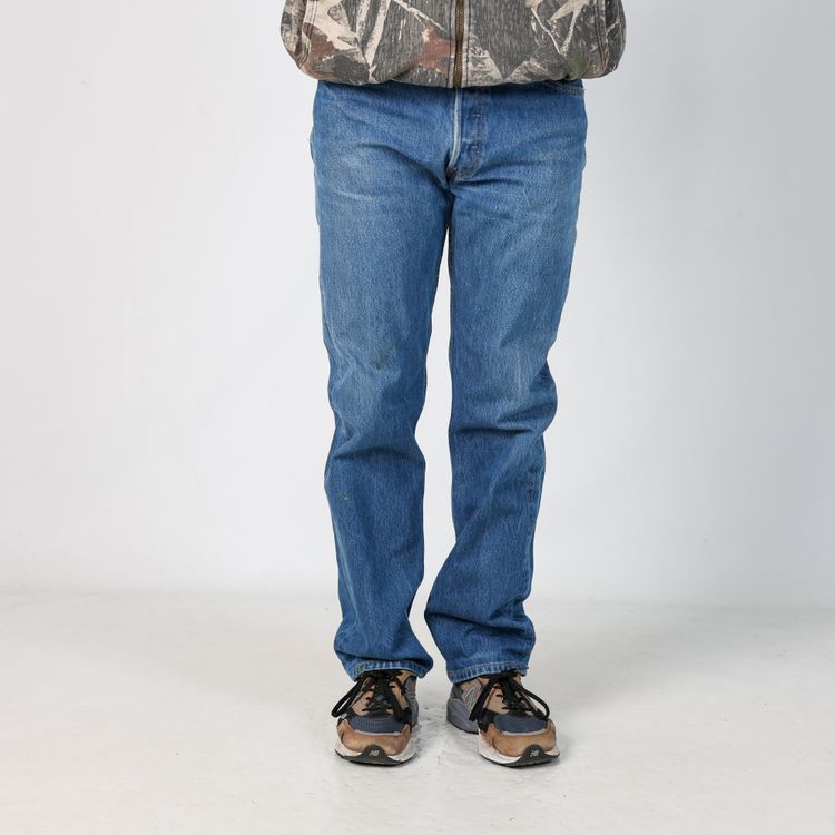 Blue y2ks Levi's 501 Denim Jeans (34x36) obraz 5