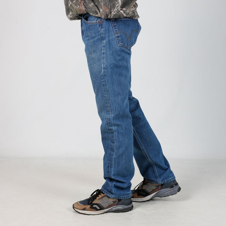 Blue y2ks Levi's 501 Denim Jeans (34x36) obraz 4