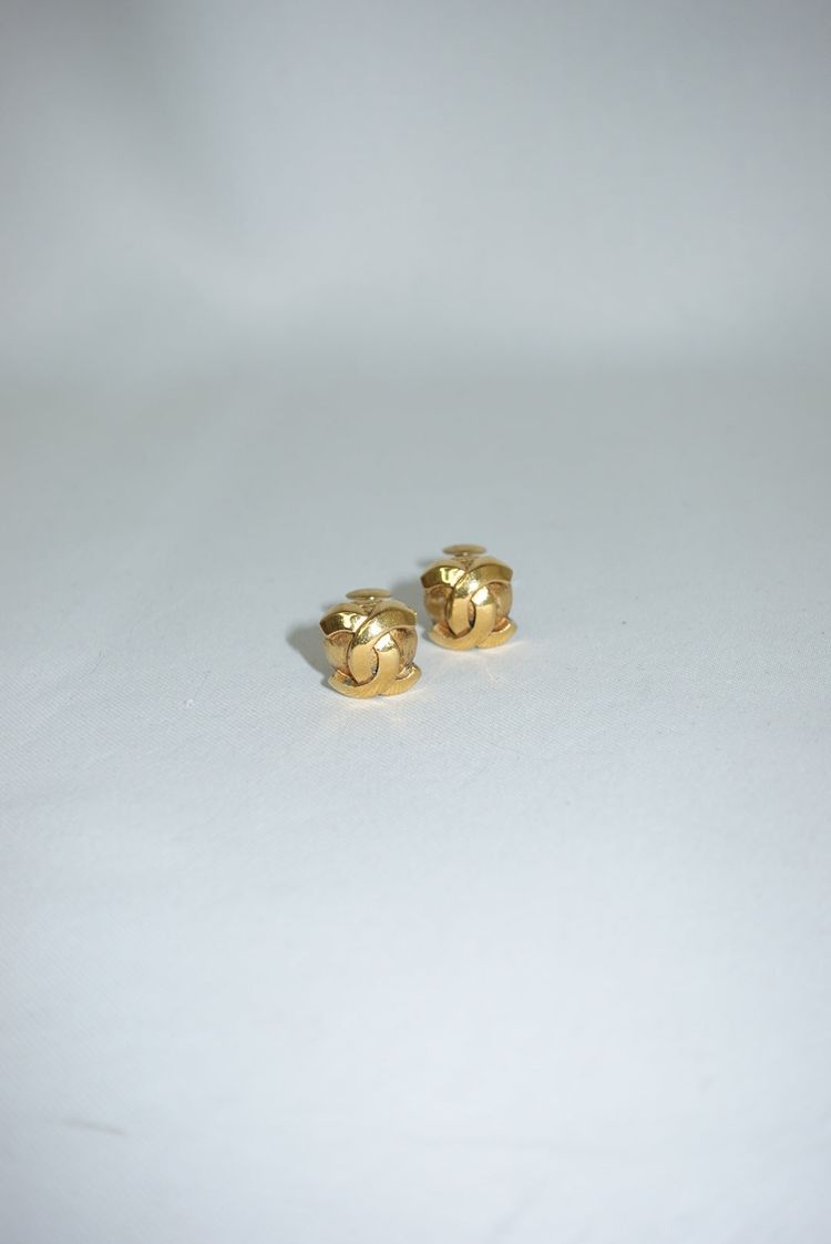 Chanel Small Gold Earrings image 5