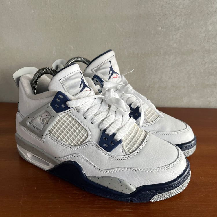 UK 4 (US 4.5Y) Air Jordan 4 Retro MIDNIGHT NAVY 408452-140 image 7