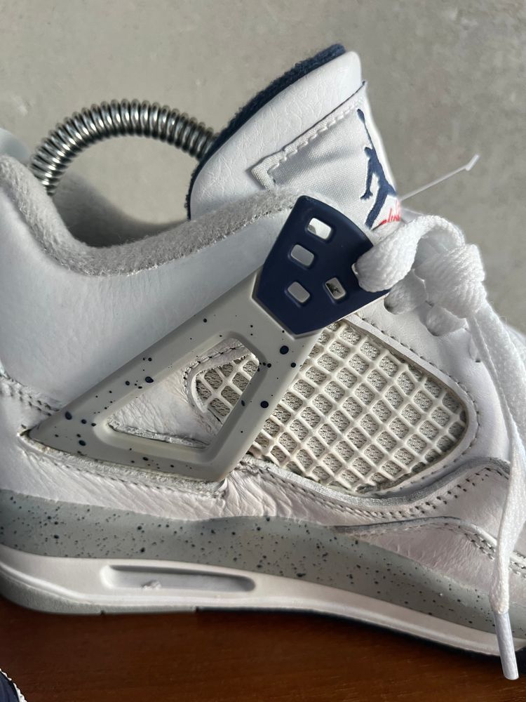 UK 4 (US 4.5Y) Air Jordan 4 Retro MIDNIGHT NAVY 408452-140 image 12
