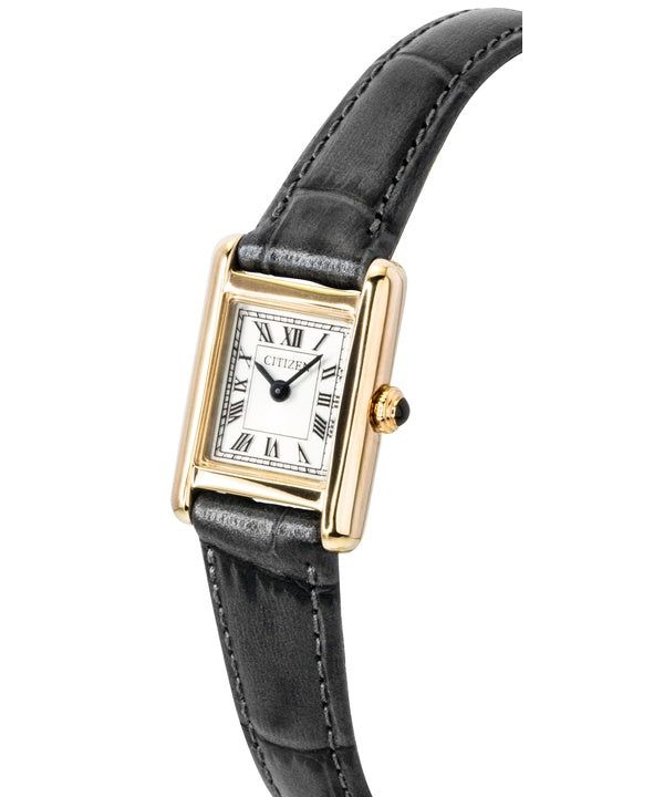 Citizen Analog Leather Strap Silver Dial Eco-Drive EG2799-18W Women's Watch obraz 4