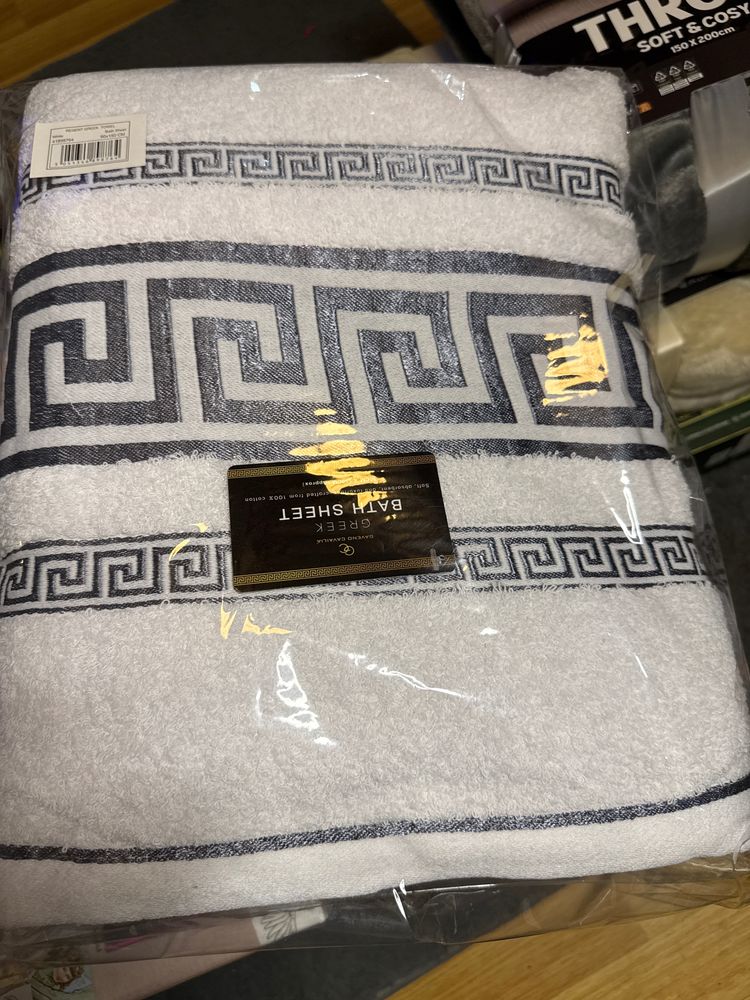 Ancient Greek Sandals White Bath Sheet Towel product image